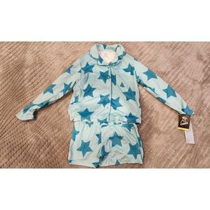 Art Class Girls Blue Star 2 Piece Pajama PJ Set Size L 10/12 NWT
